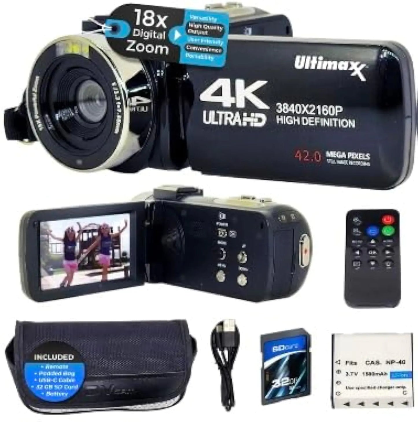 4K Camera Camcorder 42MP Video Recorder