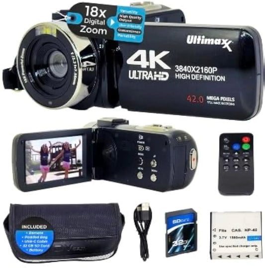 4K Camera Camcorder 42MP Video Recorder