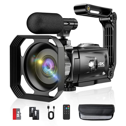 Hojocojo 4K Video Camera Camcorder Video Recorder 4K 60fps 48MP